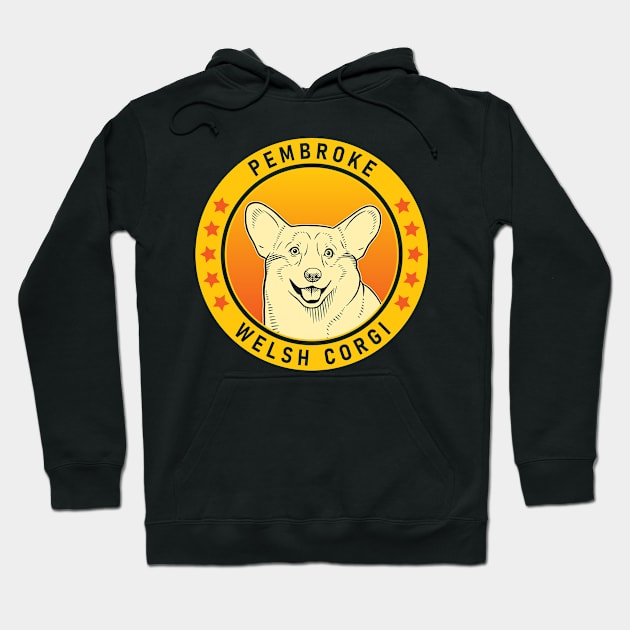 Pembroke Welsh Corgi Dog Portrait Hoodie by millersye